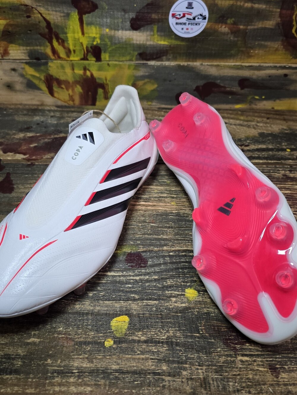 New Adidas Copa Pure 4 Elite Laceless FG Size 9.5 Men Soccer Cleats JS4208 - Picture 7 of 8
